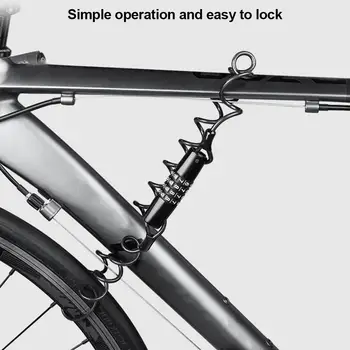 Mini Bicicleta de Blocare 1600mm Rucsac Casca Ciclism Bicicleta Otel Cablu de Blocare Combinație de 4 Cifre Anti-furt MTB de Munte Biciclete de Blocare
