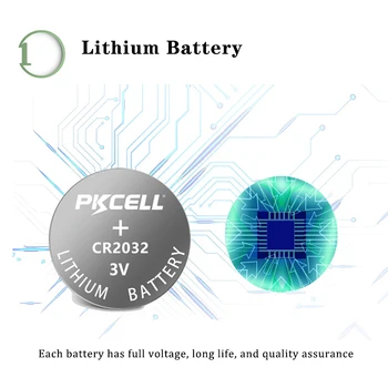 50PCS PKCELL baterie CR2032 baterie buton DL2032 ECR2032 5004LC KCR2032 BR2032 KL2032 SB-T15 3v baterii cu litiu