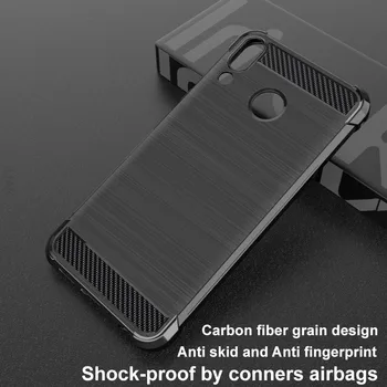 IMAK pentru Asus Zenfone 5 ZE620KL Caz pentru Asus Zenfone 5Z ZS620KL Capacul din Spate Vega din Fibra de Carbon rezistenta la Socuri Moale TPU Cazuri de Telefon