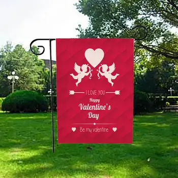 Gradina Acasa Inimile 12,5 X 18 Inch Decorative Iubesc Ziua Îndrăgostiților Bun Venit Grădină Pavilion