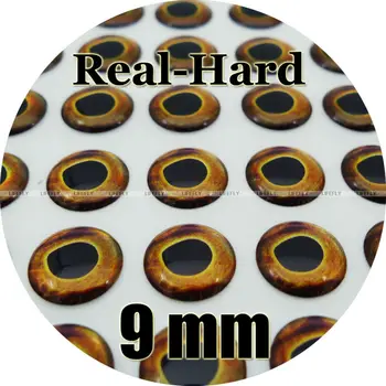 9mm 3D Real Hard / en-Gros de 300 Moale Turnate 3D Holografic Ochi de Pește, Fly Tying, Jig, Nada Face