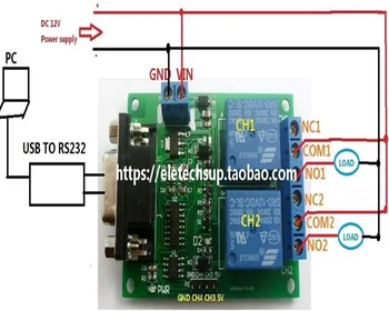 TB351*1+YC065*1 DC 9V12V 4Channel RS232 Releu port Serial UART Bord înlocui Inteligent PLC USB Bluetooth Rețea Ethernet Releu de Timp