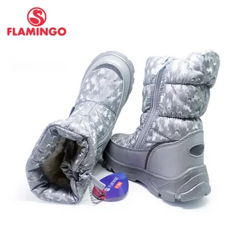 FLAMINGO Iarnă Lână Ține de Cald Pantofi Anti-alunecare pentru Copii de Înaltă Calitate, Cizme de Zapada pentru Fata Dimensiune 27-32 Transport Gratuit 202M-G5-2019