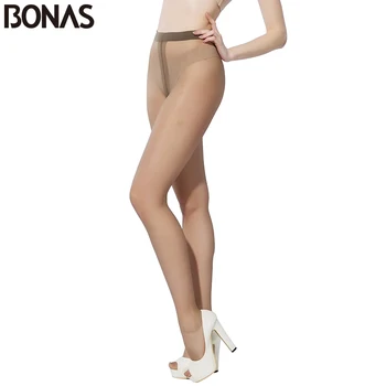 BONAS 6pcs 2D Solid de Culoare Colanti Femei Piele, Nailon Chilot Femei Sexy Slim T Picioare de Design Ciorapi Dresuri Ieftine en-Gros