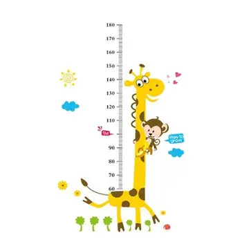 Copii Diagramă Înălțime Perete Autocolant Decor acasă desen Animat Girafa Înălțime de Conducător Acasă Decorare camera Decalcomanii de Perete de Arta tapet Autocolant