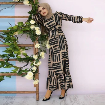 Eid Mubarak Moda Musulmană Dubai Abaya Turcia Hijab Rochie De Vara Caftan Caftan Islam Îmbrăcăminte Pentru Femei Halat Femme Ete Vestidos