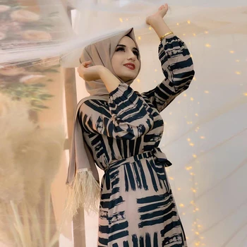 Eid Mubarak Moda Musulmană Dubai Abaya Turcia Hijab Rochie De Vara Caftan Caftan Islam Îmbrăcăminte Pentru Femei Halat Femme Ete Vestidos