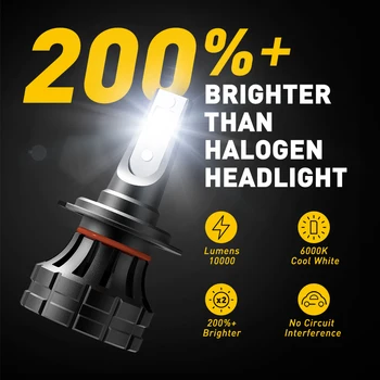 2X 10000LM Far de Masina Mini Lampa H7 LED-uri Becuri H4 LED H1 H7 H8 H11 Faruri Kit HB3 9005 9006 HB4 Pentru Auto 12V 24V Lampa de 55W