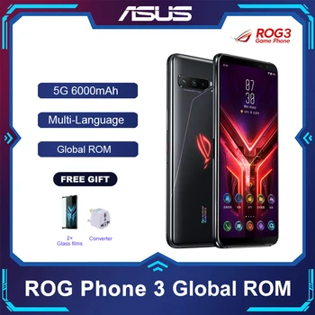 ASUS ROG Telefon 3 5G Smartphone Snapdragon 865/865Plus de 128GB, 256GB Rom 6000mAh NFC Android Q 144Hz FHD+ AMOLED Jocuri telefon ROG3