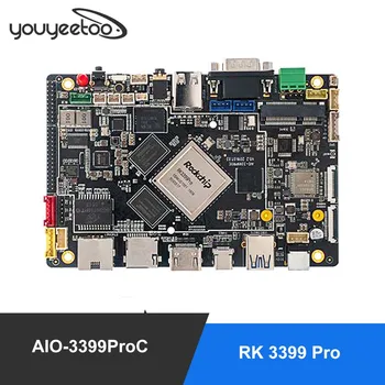 YouyeetooSmartfly Firefly AIO-3399ProC RK3399Pro Singur Computer de Bord pentru Aiot Cortex-A72 Cortex-A53 LPDDR3 Linux+QT/Android/