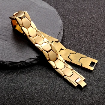 Moda pentru Bărbați Bijuterii de Lux de Culoare de Aur Brățară din Oțel Inoxidabil 220mm Bratara Om de Bijuterii Brățări & Bratari Cadou pentru El
