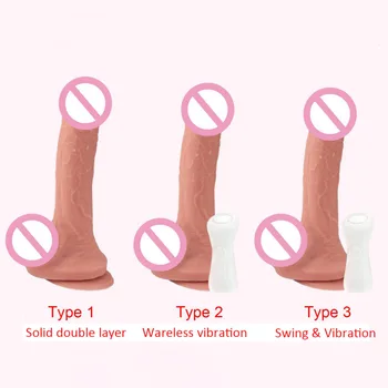 Vânzare Clearance-ul fără Fir Control de la Distanță Mare Realistic Dildo Vibrator sex Masculin Falus Artificial Penis Pula Jucarie Sexuala Pentru Femeie