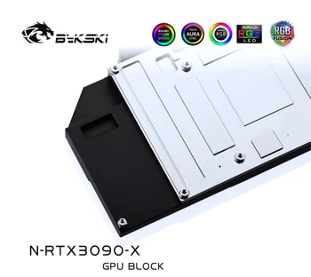 Bykski Apă POM Bloc folosi pentru nVIDIA RTX3080 3090 Ediții de Referință GPU Card / Cupru Bloc / Backplate
