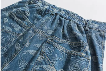 IEFB /uzura bărbați 2021 moda de primăvară nou Blugi denim albastru Flori Caju high Street Hip Hop Direct Pantaloni sex Masculin 9Y934