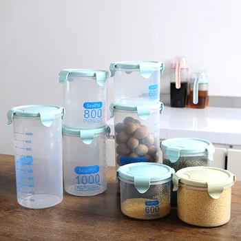 1 BUC de Plastic de Etanșare de Depozitare a Alimentelor Cutie de Conserve Containere Frigider Conservarea Bucătărie Cereale, Zahăr, Nuci recipient de Stocare, Rezervoare de Stocare