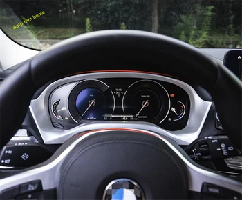 Lapetus Accesorii tablou de Bord Instrument Indicator Acoperire Cadru Trim Fit Pentru BMW X3 G01 2018 2019 2020 2021 Mat / Aspect Fibra de Carbon
