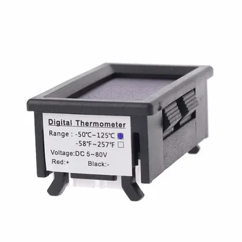 Dual Display DC 5V-80V Termometru w 2 NTC rezistent la apa Senzor de Temperatură 12V 24V 72V Auto Motociclete