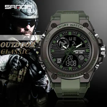 SANDA 739 Sport Ceasuri Barbati Top Brand de Lux Militare Cuarț Ceas pentru Bărbați Impermeabil S-Șoc de sex Masculin Ceas relogio masculino 2021
