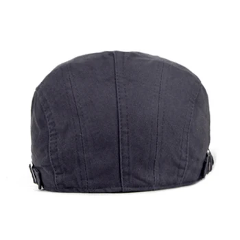 Wuaumx Casual Bereta Pălării Bărbați Femei Înainte Solid capac de Spălat Bumbac Bereta Capac de Primăvară-Vară Plat Atins Capace Pictor Vizorul Adult