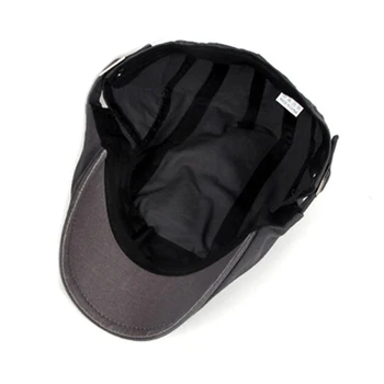 Wuaumx Casual Bereta Pălării Bărbați Femei Înainte Solid capac de Spălat Bumbac Bereta Capac de Primăvară-Vară Plat Atins Capace Pictor Vizorul Adult