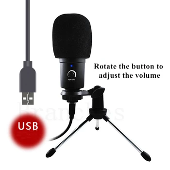K1 USB Microfon PC, Microfon cu Condensator Voce Înregistrare Microfon de Studio de Video de pe YouTube Skype Discuția Joc Podcast