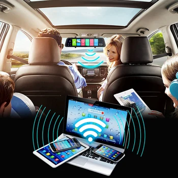 Phisung V68 Control Vocal 4G Auto DVR Oglinda Android de Navigare GPS ADAS WiFi 2CHS Video Recorder Camera retrovizoare Auto Grefier