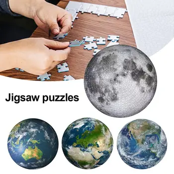 Puzzle 3D Rotund Lună Pământ Puzzle 1000 Piese Planete Copii Jucarii Educative Copii Copii Adulti Familie de Cooperare Joc Distractiv