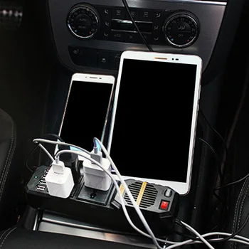 2019 Car Inverter 200W 12V la 220V Invertor 4 Porturi USB pentru Laptop de uz Casnic Smartphone CSL88