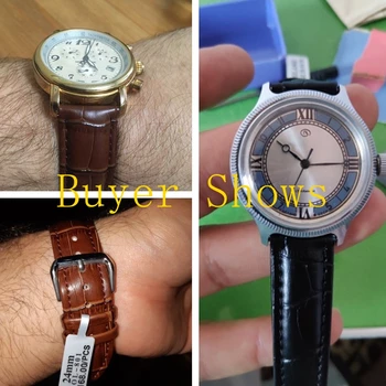 Lucrate manual din Piele Watchband Casual, Curea piele de Vițel 16 18 20 22 24 mm Înlocuire Stil de Afaceri Watchbands Accesorii Ceas