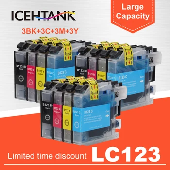 ICEHTANK LC123 Cartus Cerneala Pentru Brother LC 123 LC-123 XL Cartușe de Imprimantă MFC-J4410DW J4510DW J4610DW J4710DW J470DW Printer