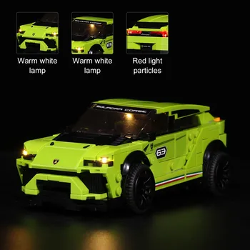 Buton Baterie de Iluminat cu LED Kit For Speed Champions Lamborghini 76899 (LED Incluse Numai, Nu Kit) Jucărie - Versiunea Clasica