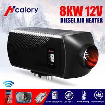 HCalory 12V/24V Masina Încălzire 2KW 5KW 8KW de Încălzire a Aerului Diesel Aer de Încălzire de Parcare LCD Comutator+Rmote Pentru Camioane, Barci Trailer