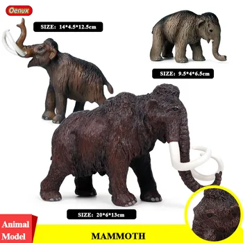 Oenux 3PCS Sălbatic Mare Elefant Mamut de Simulare de Animale Mammut Familie Figurine Model de Figurina PVC Educație Jucarii Copii