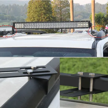 2 buc Masina de Metal roof rack suport lumina Transversală Depozitare-suport bara bull bar de Montare suport pentru Led Light Bar lumina de lucru 4x4