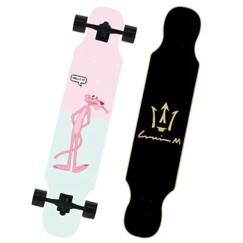 ARDEA Longboard 107cm/42in Beginnner Băiat și Fată Adult Skateboard 7in Aluminiu Camion placa de skate
