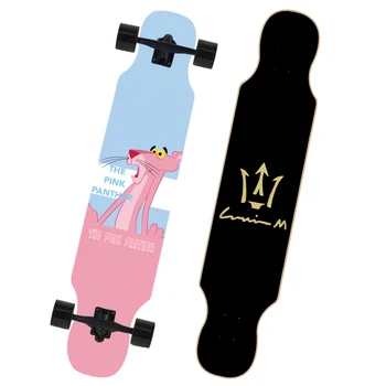 ARDEA Longboard 107cm/42in Beginnner Băiat și Fată Adult Skateboard 7in Aluminiu Camion placa de skate