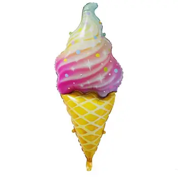 50pcs mijlocul Tort de înghețată, Baloane Folie Happy Birthday Baloane cu Heliu Temă Ziua de naștere Partidul Decor Jucarii Copii Aer Globos