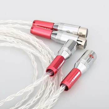 Pereche performanțe Ridicate OCC argint placat cu XLR cablu audio hifi echilibru audio cablu de 1M 1,5 M