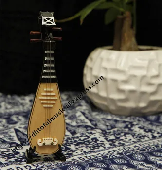 Miniatura Pipa Model Replica cu Stand și Mini Caz Lăută Mini Instrument Muzical Ornamente Tradiționale Chineze Cadouri