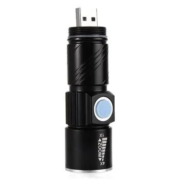 3 Modul Tactic Flash Lanterna Mini Zoom Puternic, USB Reîncărcabilă Lanterna LED-uri AC Lanterna Pentru Călătorie în aer liber Instrumente de Buzunar