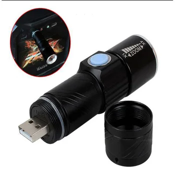 3 Modul Tactic Flash Lanterna Mini Zoom Puternic, USB Reîncărcabilă Lanterna LED-uri AC Lanterna Pentru Călătorie în aer liber Instrumente de Buzunar