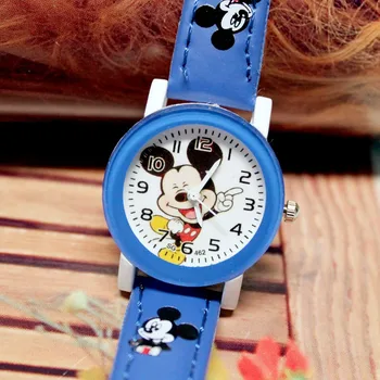 2021 Noua Moda Ceas Desene Animate Drăguț Copii Mickey Mouse Ceasuri Copii Băieți Fete Din Piele Pu Cuarț Ceas De Mână Ceas
