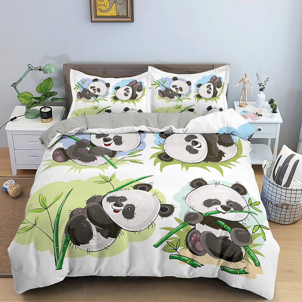 freezer Relatively eat Panda set de lenjerie de pat twin plin regina king au un singur marea  britanie dublu dimensiune plapuma 3d lenjerii de pat fata de perna lenjerie  pat copil confortabil cumpara online ~