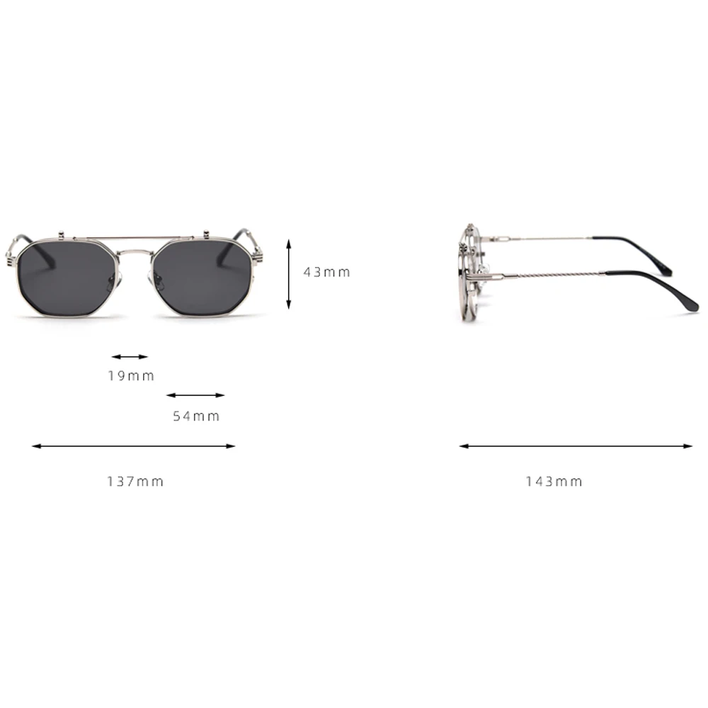 Kachawoo flip-up ochelari de barbati polarizati metal argintiu albastru de moda ochelari soare pentru femei pătrat rame de ochelari de înaltă calitate cumpara online ~ Bărbați ochelari \ Otopark.ro