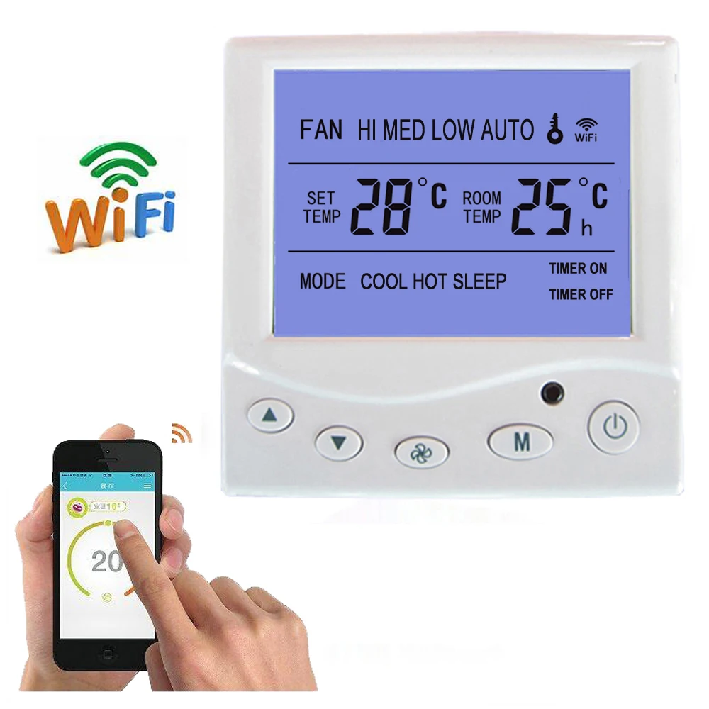 Fulfill Musty often Wifi termostat centrală de aer conditionat, ventiloconvectoare fcu  termostat de cameră cu funcție de răcire, încălzire 9a temperatura de  control de la distanță prin smartphone cumpara online ~ Măsurarea și  analiza instrumentelor \
