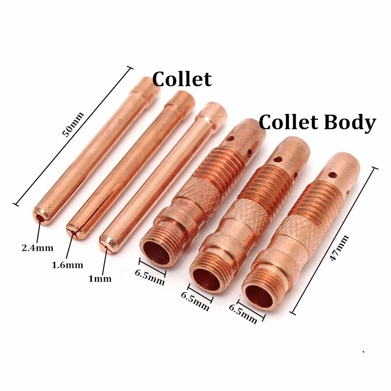 CHNsalescom 13 pcs 10N31 Collet Body and 10N23 Collet Tig Welding WP-17/18/26 1.6mm 1/16 