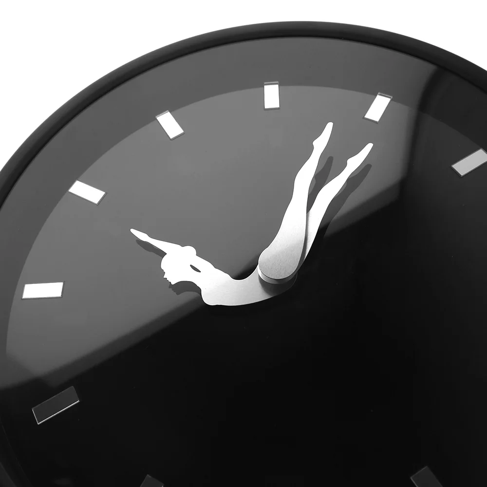 Minimalist modern ceas perete cu cadru negru dans ac săgeți balerini tăcut non bifarea ceas de perete cumpara ~ Ceasuri \ Otopark.ro