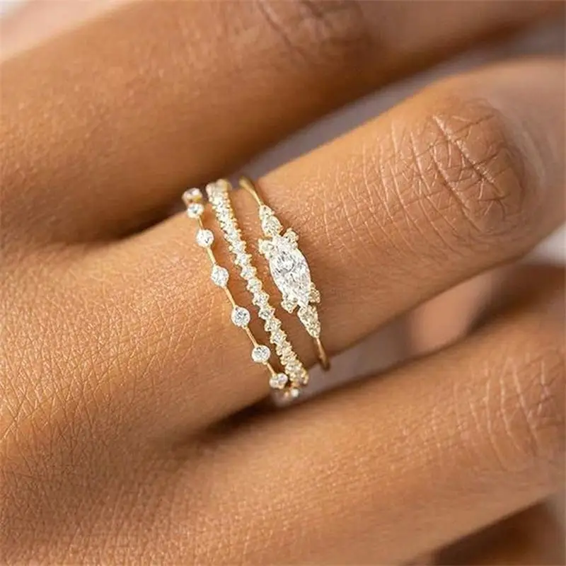 Lee Converge Wind 3 buc/set cristal zircon inel de aur trendy set inele pentru femei de sex  feminin de logodna inel de nunta bijuterii de moda cumpara online ~  Bijuterii si accesorii \ Otopark.ro