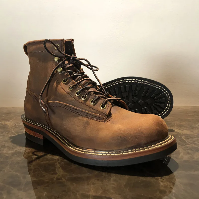 Original harley davidson barbati din piele motocicleta pantofi de iarna charles gros negru cu talpi impermeabil brand botas cumpara online ~ Pantofi pentru bărbați Otopark.ro