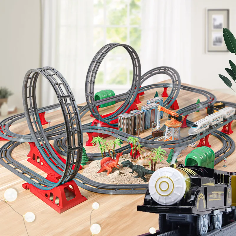 Bourgeon Forge Idol Electric de mare viteză cale ferată de armonie pista de tren jucărie pentru  copii distractiv scena de asamblare retro tren cu aburi feroviar model  urmări jucarii cadou cumpara online ~ Jucării &